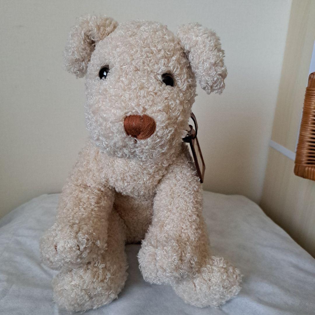 アフタヌーンティー　犬　レア　ぬいぐるみ　首輪付き　エアデールテリア　インテリア