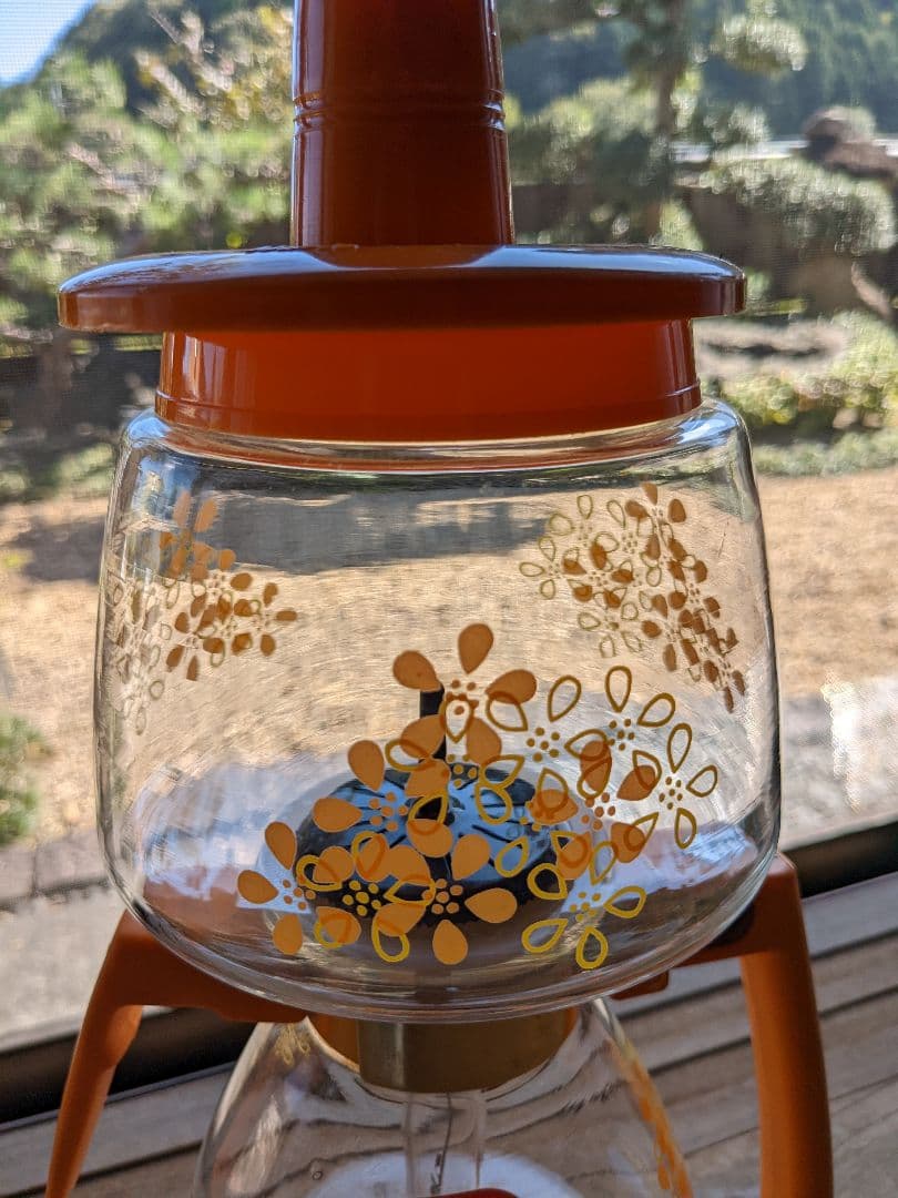 花柄 コーヒーサイフォン ハリオ レトロ コーヒーメーカー