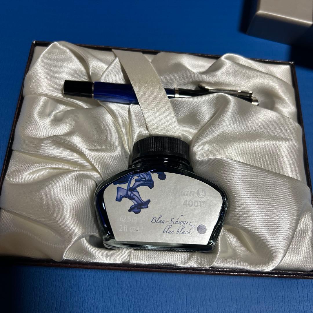 新品未使用 Pelikan 万年筆セット M200-5 ブルーブラック