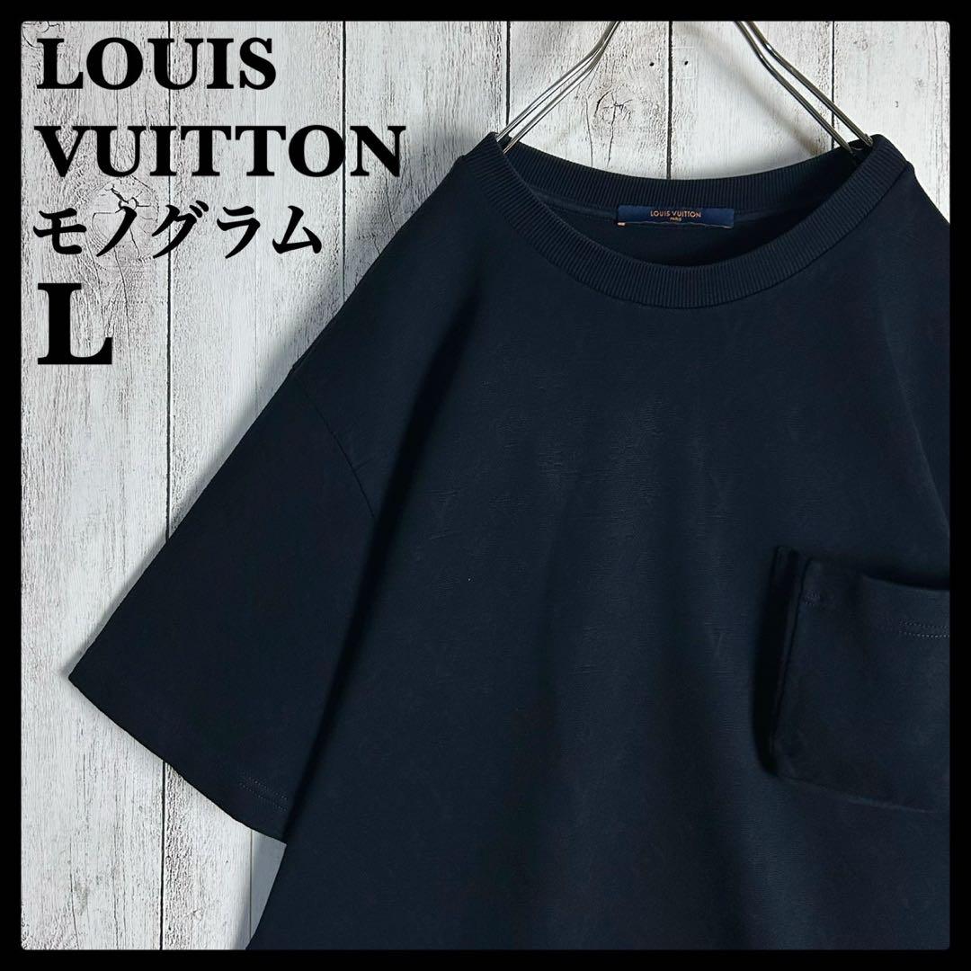 【人気Lサイズ】ルイヴィトン☆モノグラムポケットTシャツ ネイビー 入手困難