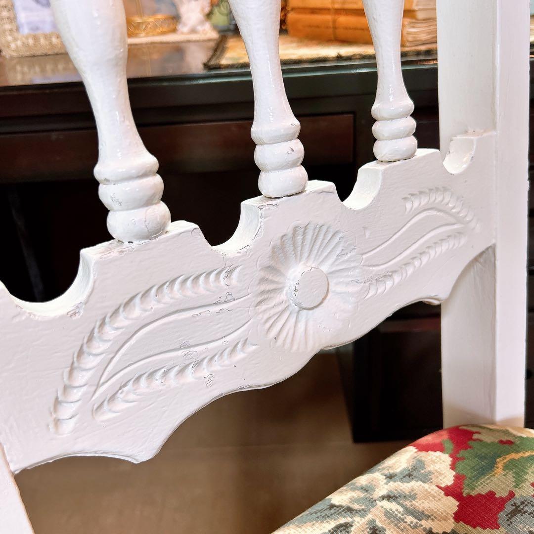 アンティーク商材 ① オールドウッド クッションチェア ウッドスツール 椅子