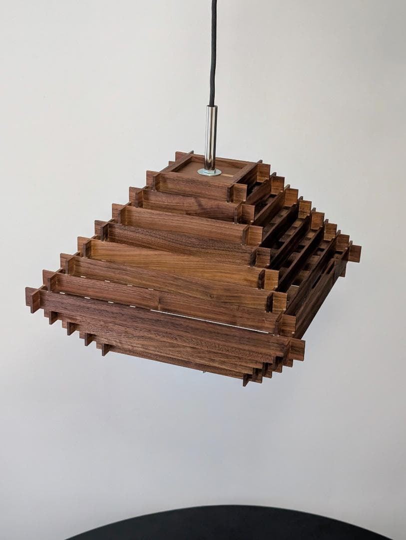 USED ZEONG 廃番 スクエア 3灯 ペンダントランプ ライト 北欧モダン