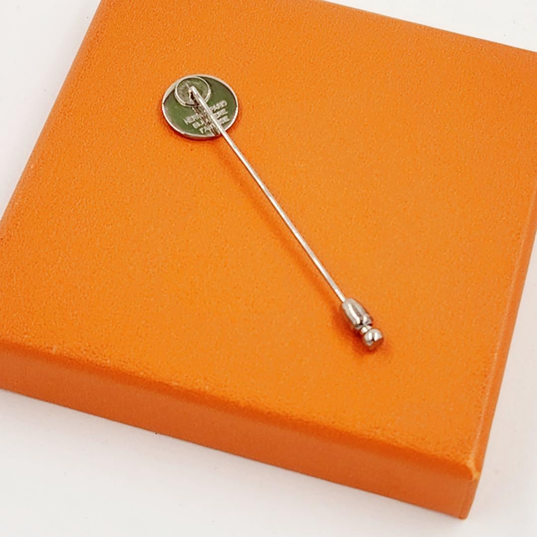 jun1♪エルメス HERMES セリエ ラペルピン ピンブローチ 箱付き