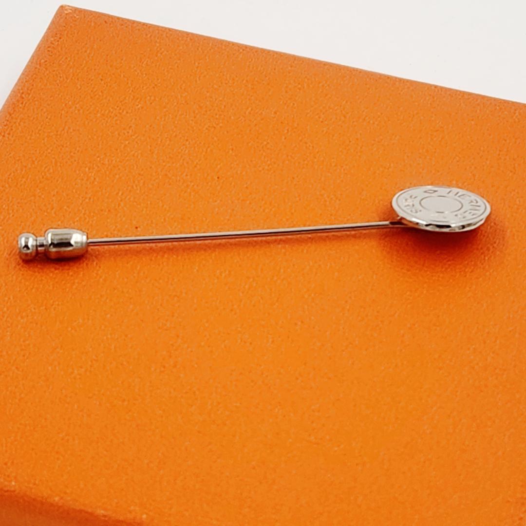 jun1♪エルメス HERMES セリエ ラペルピン ピンブローチ 箱付き
