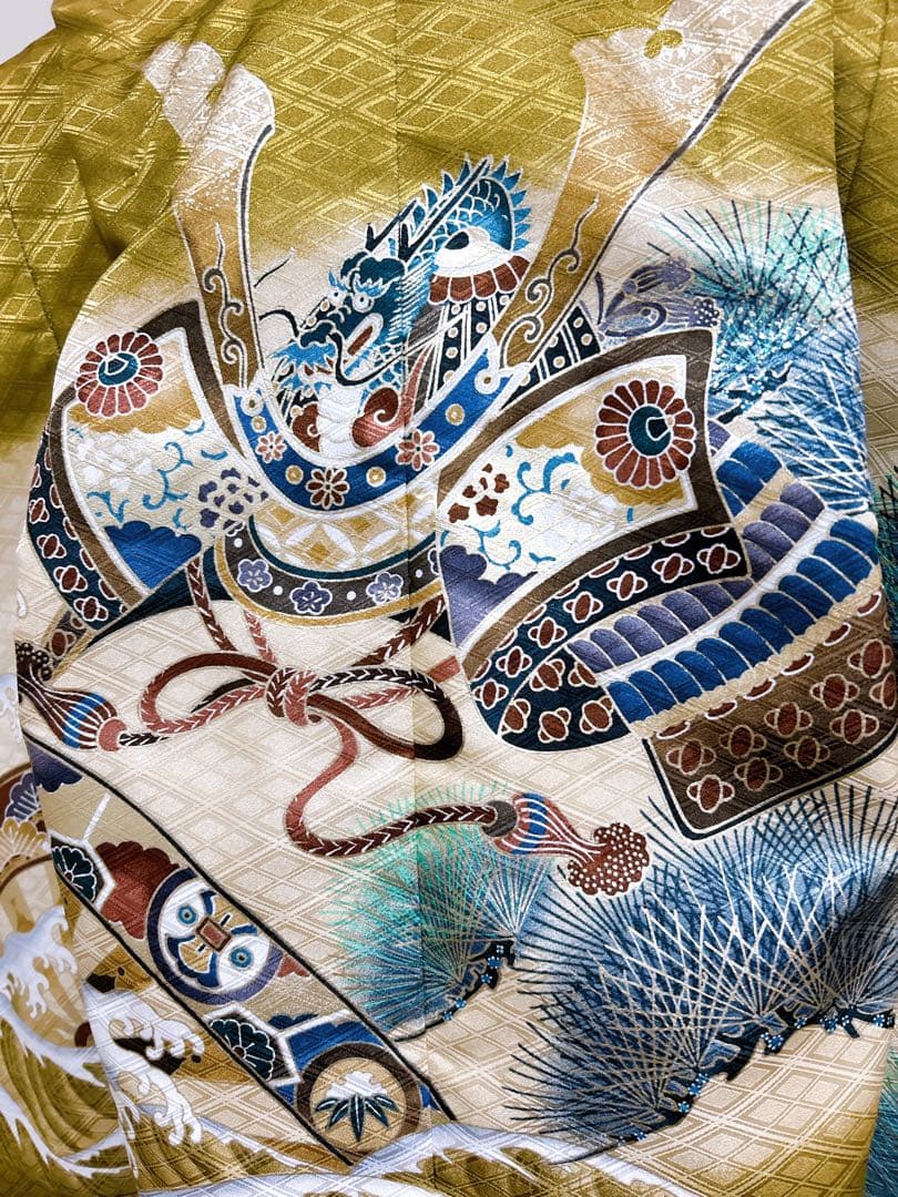 7歳セット♡七五三　男の子　フルセット　一式　黄土色　兜