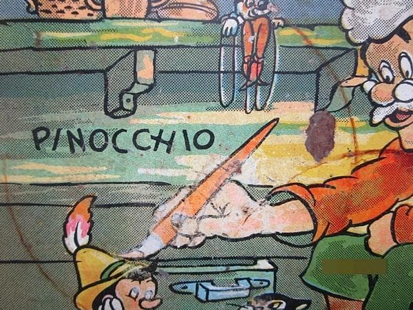 a0127-41 1939年 ウォルトディズニー ピノキオ ブリキ トレー