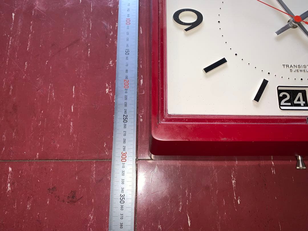 昭和レトロ　動作品　セイコー　カレンダー付　掛時計　スペースエイジ　レトロポップ