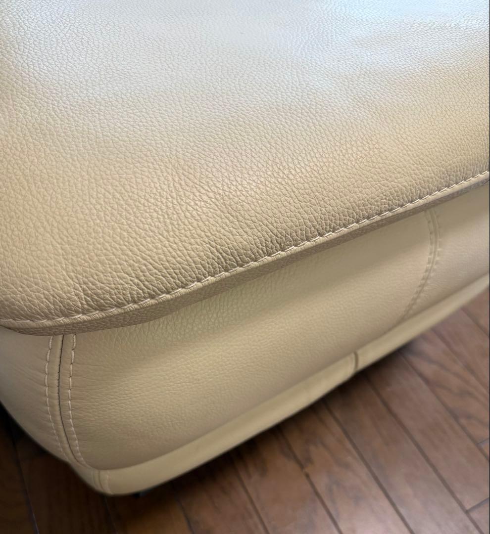 高級 IDC大塚家具 レザー 総革　オットマン