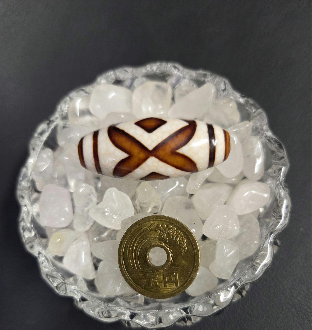 929　天珠　上肯　金剛虎牙三眼天珠　　貴重　珍品　dzibeads！