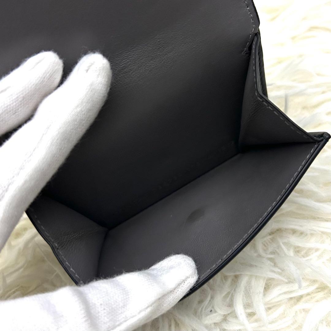 【美品】BALENCIAGA ENVELOPE 三つ折り財布 ブラック×グレー