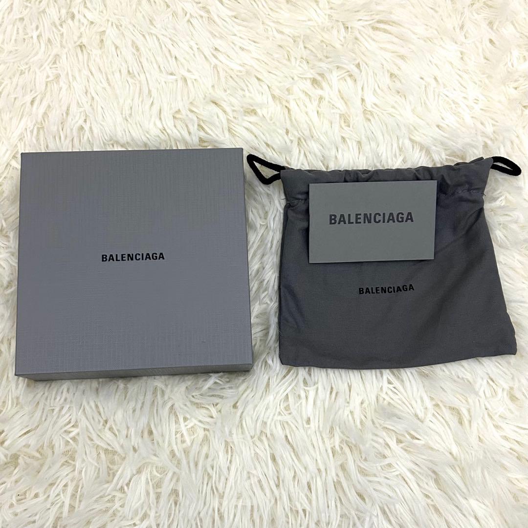 【美品】BALENCIAGA ENVELOPE 三つ折り財布 ブラック×グレー