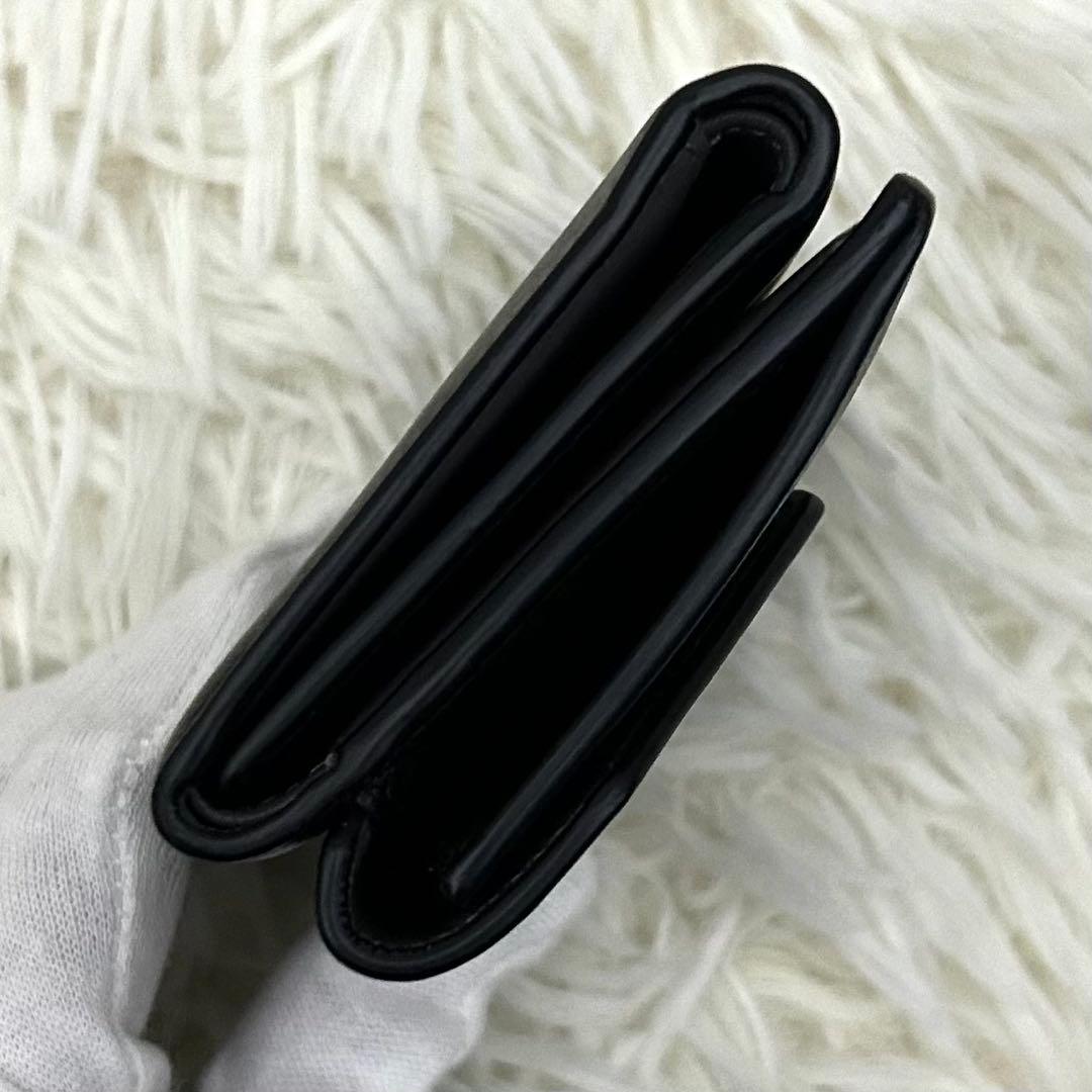 【美品】BALENCIAGA ENVELOPE 三つ折り財布 ブラック×グレー