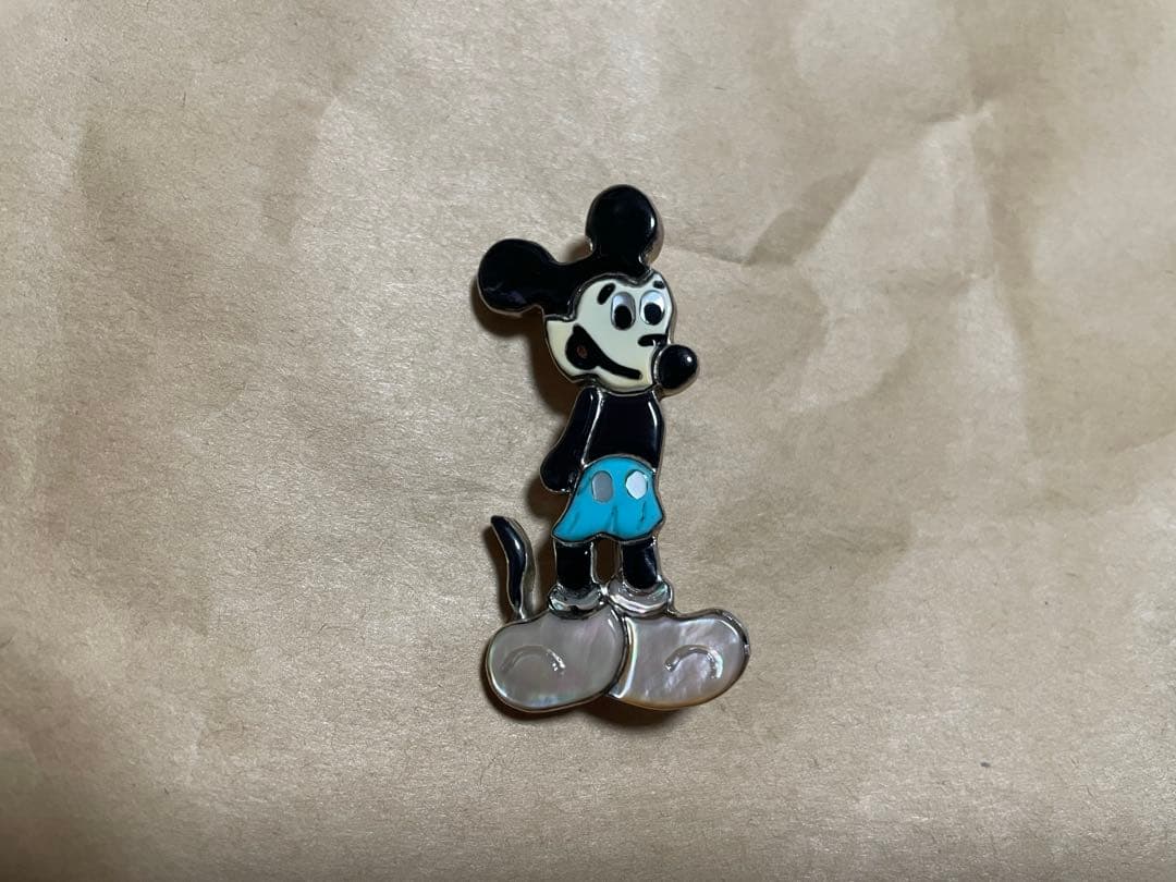極美品＊ズニ族Andrea·Lonjose ミッキーモチーフペンダントトップ