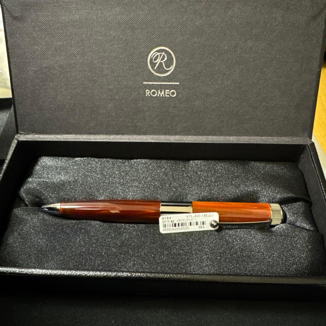 新品未使用　ロメオ 伊東屋 ROMEO Ｎｏ．３太軸 イタリアンアンバーＲ184