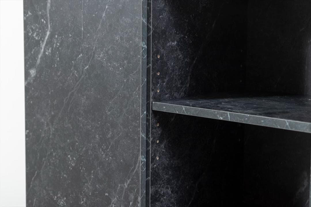 【送料無料】【幅72cm】大理石柄キャビネット ストーン柄 マーブル 棚 収納