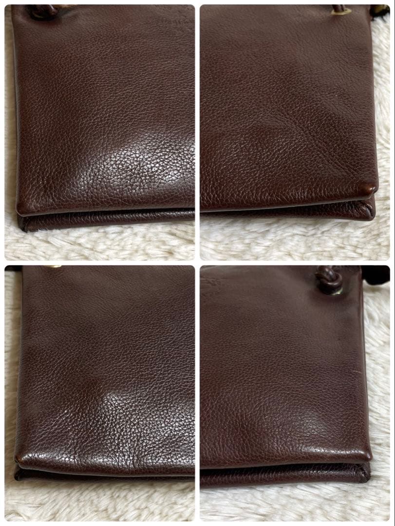 美品 イルビゾンテ レザー ロゴ ポシェット ショルダーバッグ サコッシュ 本革