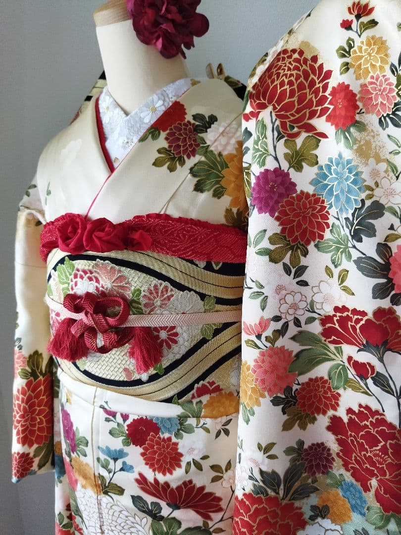 moma様429.アリスのティーパーティー振袖7点セット 正絹フルセット　成人式