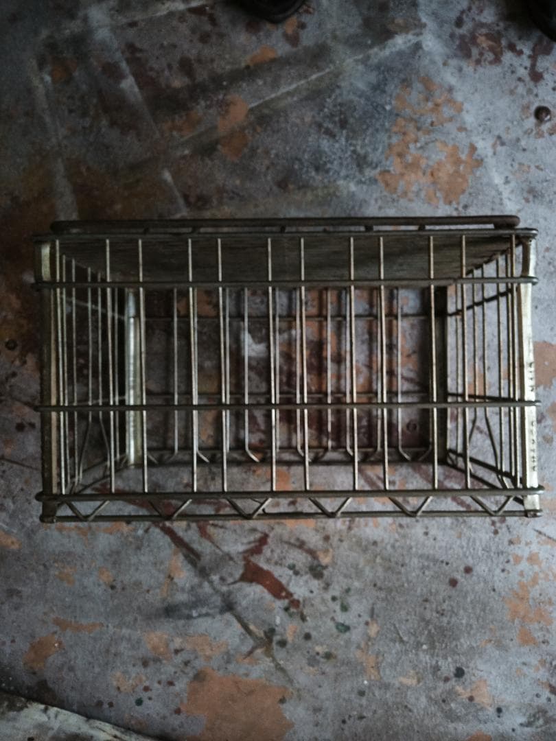 ヴィンテージ アンティーク 鉄かご メタルバスケット メタルボックス B