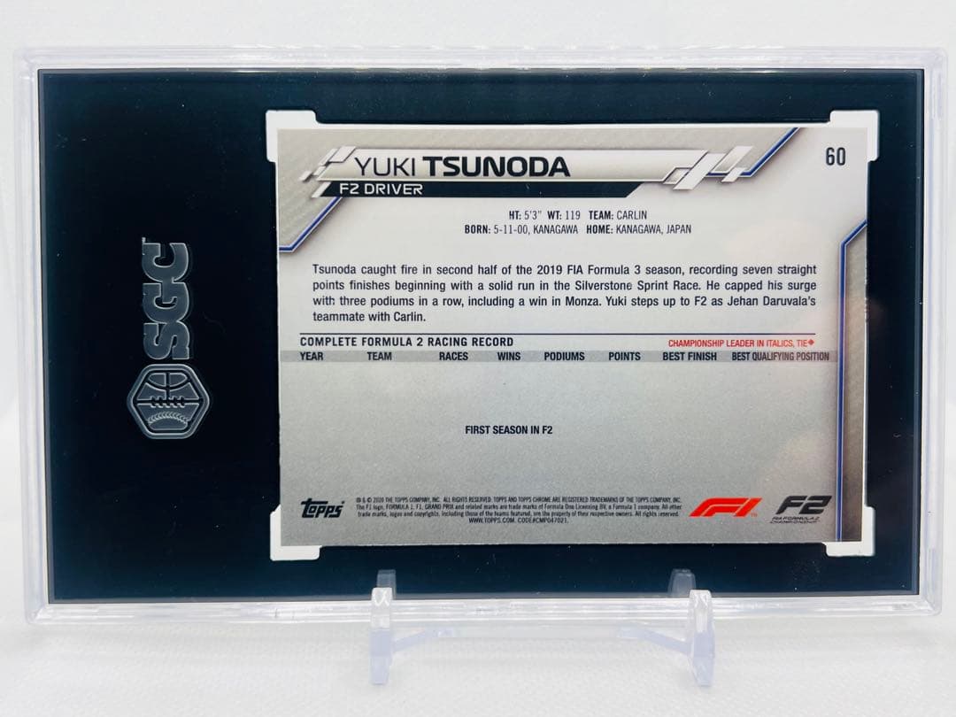 2020 Topps Chrome Sapphire SGC9.5 RC角田裕毅