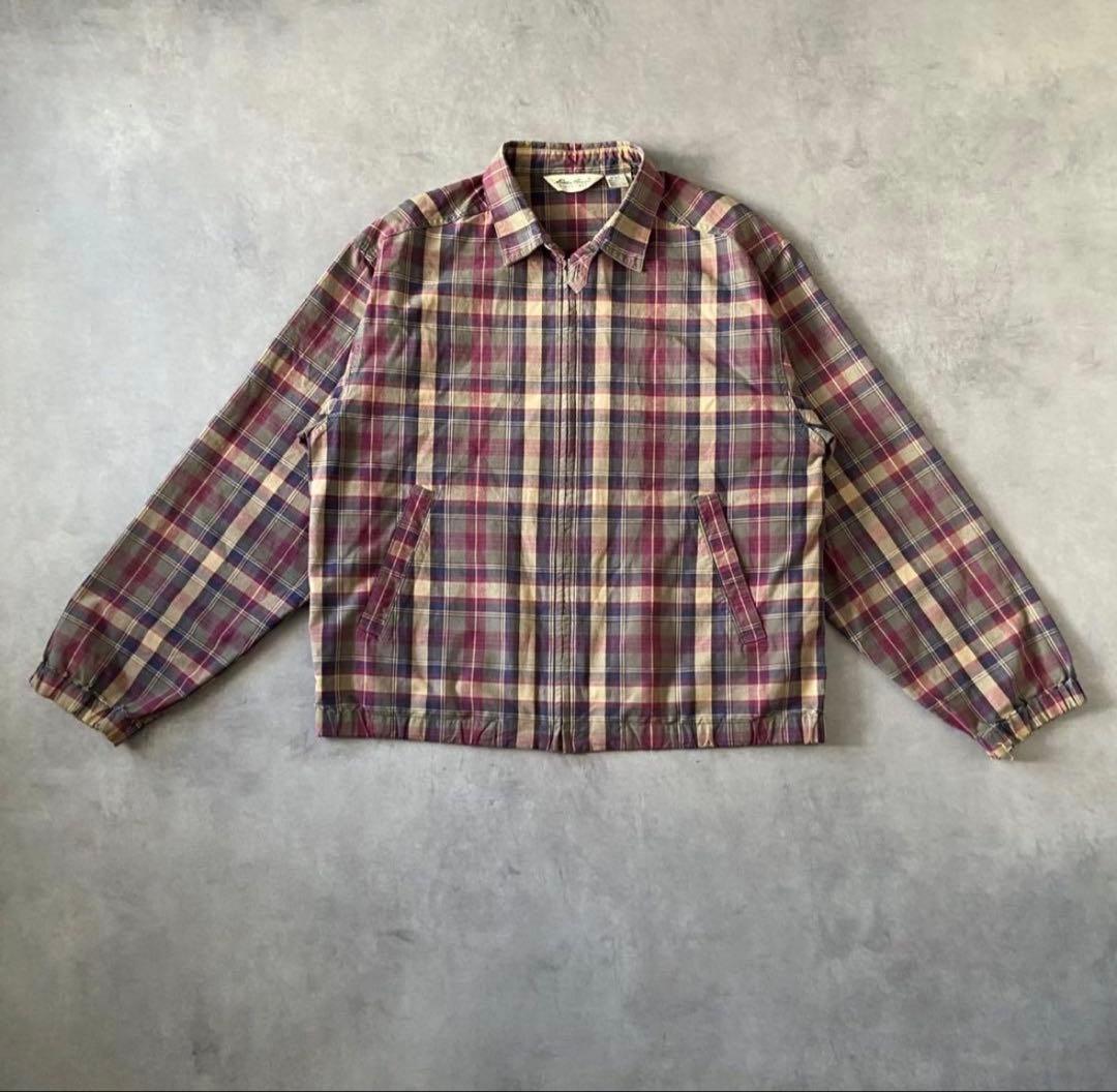 美品 90s Eddie Bauer スイングトップ チェック　スウィングトップ