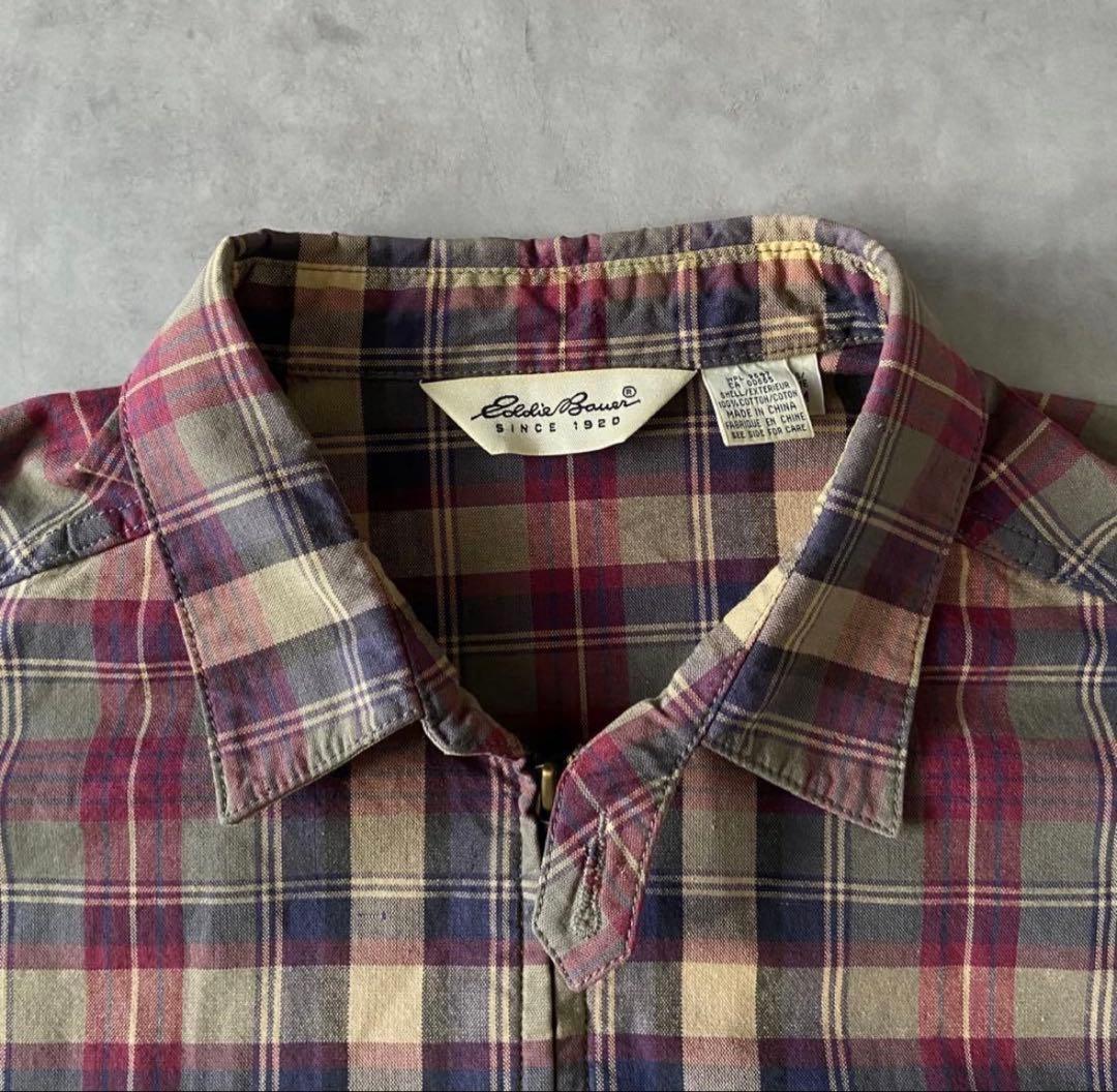 美品 90s Eddie Bauer スイングトップ チェック　スウィングトップ