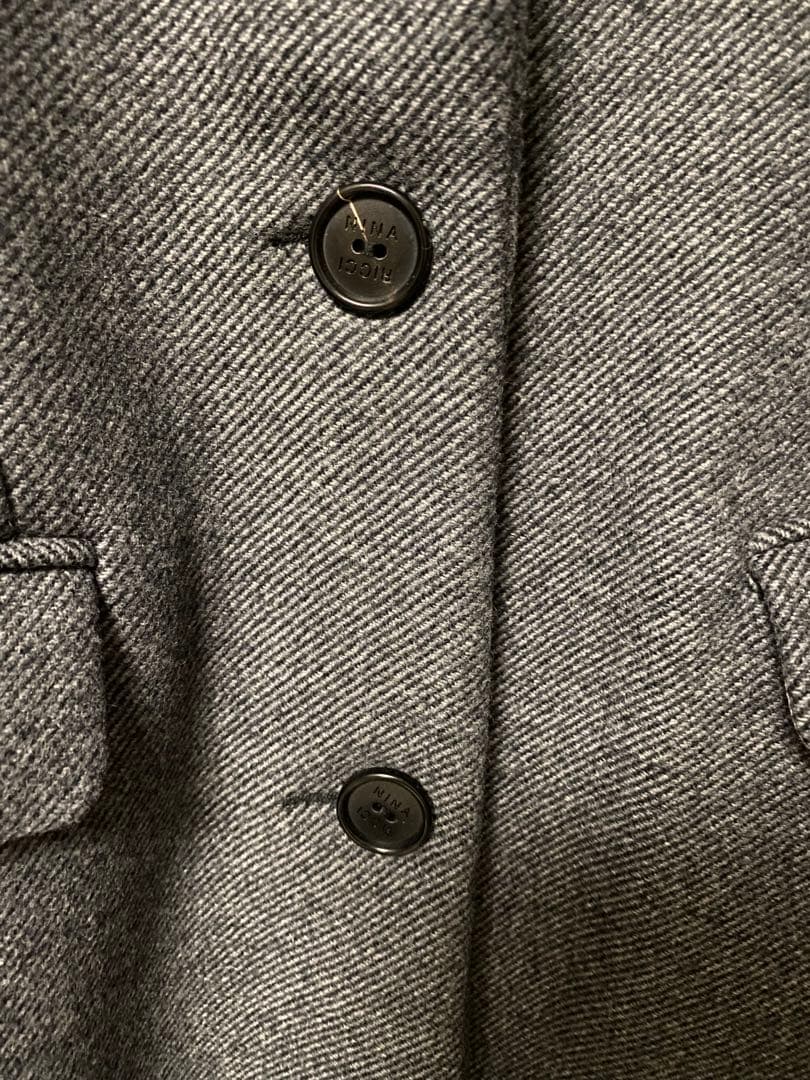 新品✨NINA RICCI チェスターコート ロング丈 ２つボタン グレー 36