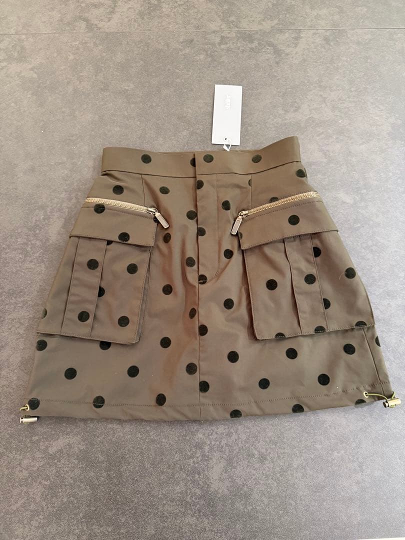 sheller♡シェリエ♡ドットカーゴスコートkhaki、Ｓsize