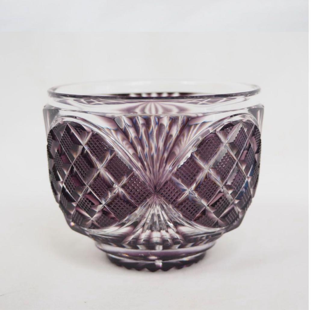 送料無料　復元薩摩切子　尚古集成館監修 島津薩摩切子　ぐい呑み/盃　共箱