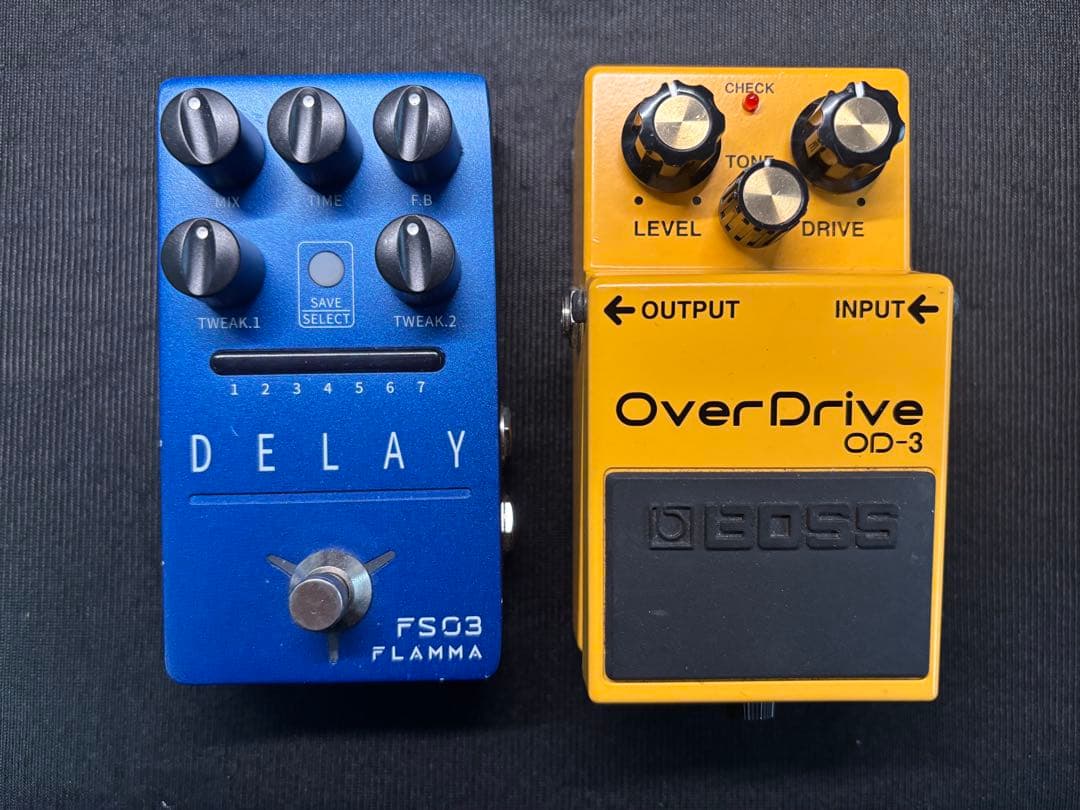 ギター BOSS Over Drive OD-3 / Flamma DELAY FS03