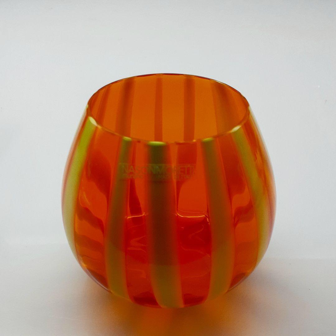 MURANO NASON MORETTI イエロー ライン オレンジ グラス
