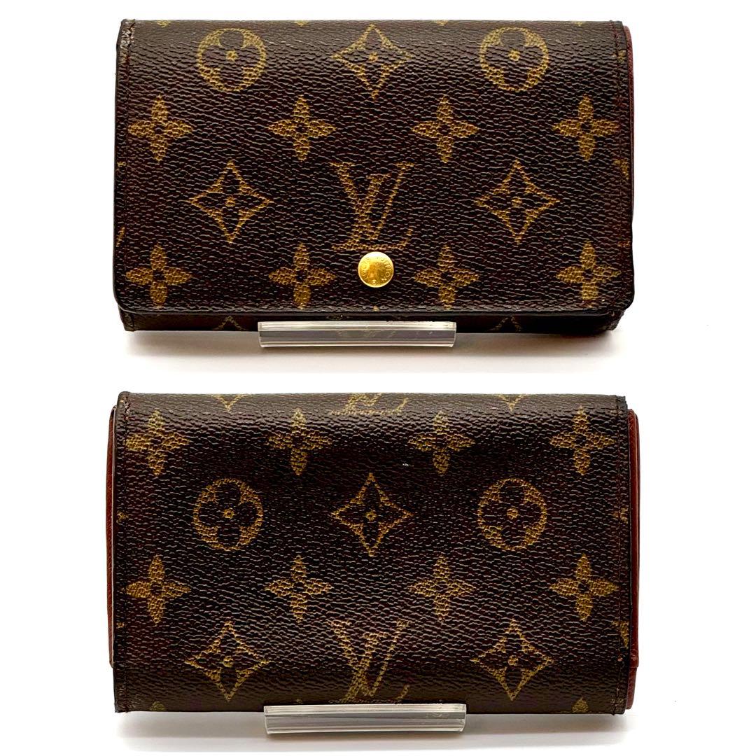 【お買得】 ルイヴィトン モノグラム ポルトモネ トレゾール 二つ折り財布