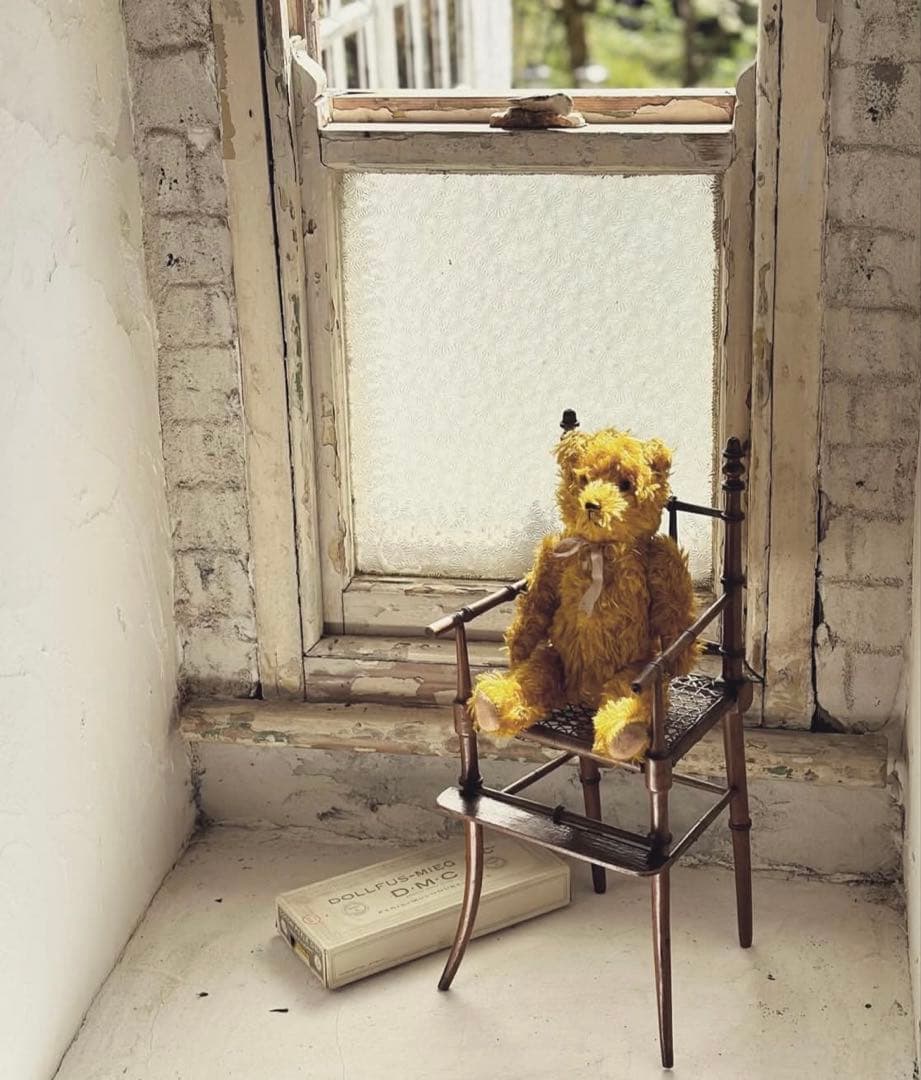 フランスアンティーク とっても優しいお顔の綺麗なゴールドベア