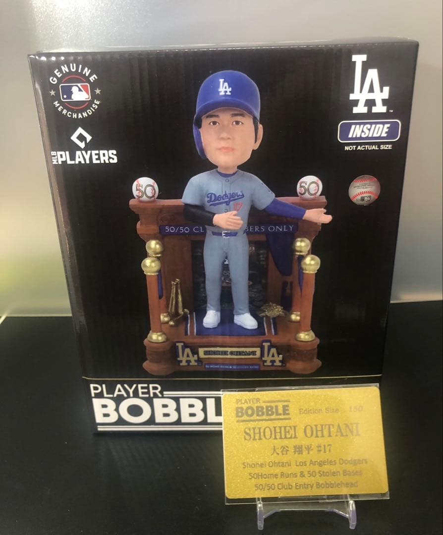 大谷翔平50本塁&50盗塁 50/50クラブエントリーボブルヘッド 150個限定