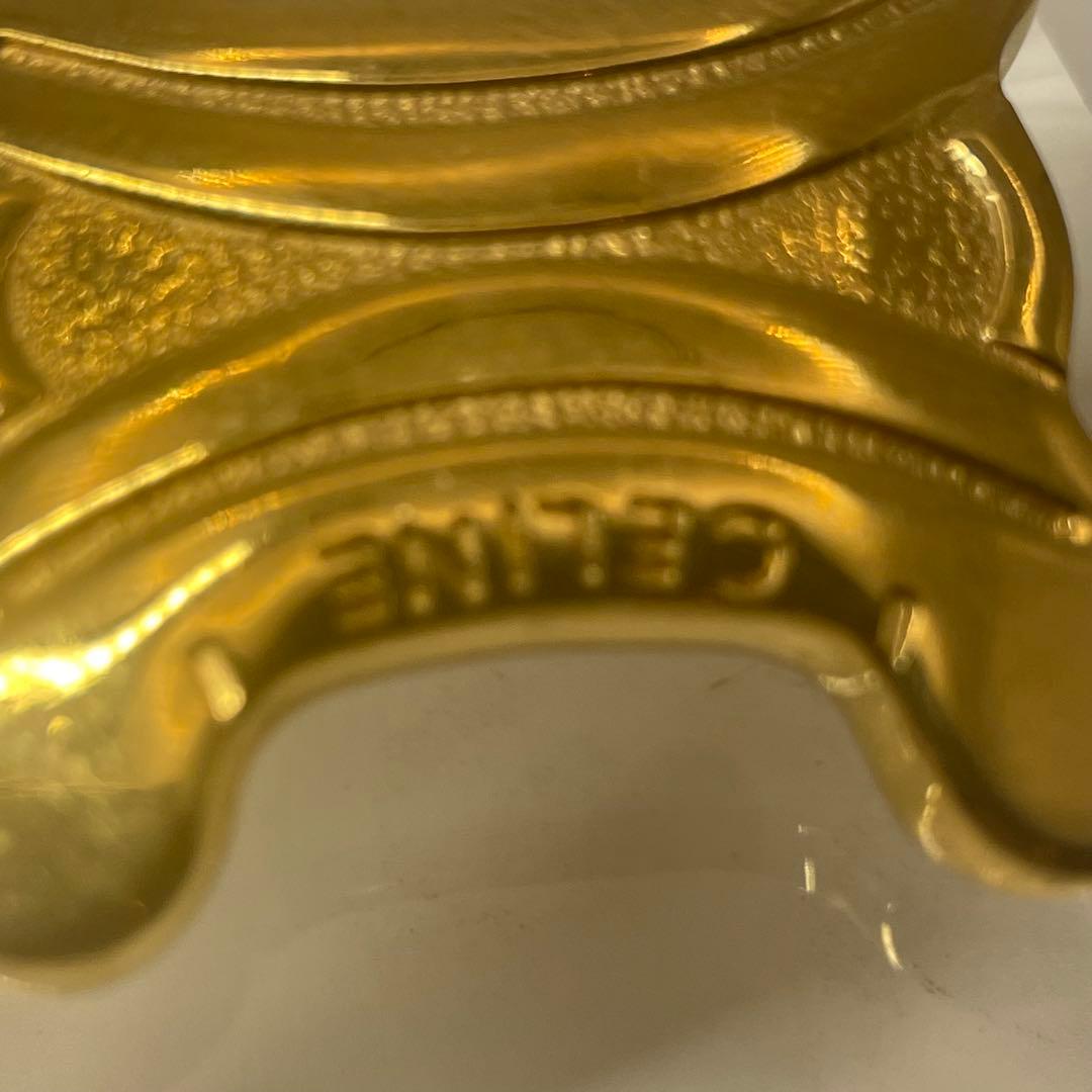 CELINE✨セリーヌ　トリオンフ　 ゴールド ブローチ　ヴィンテージ