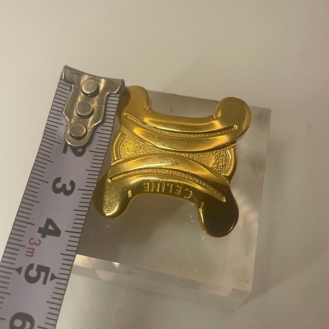 CELINE✨セリーヌ　トリオンフ　 ゴールド ブローチ　ヴィンテージ