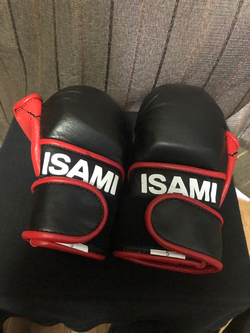 ISAMI パウンドグローブS 黒/赤