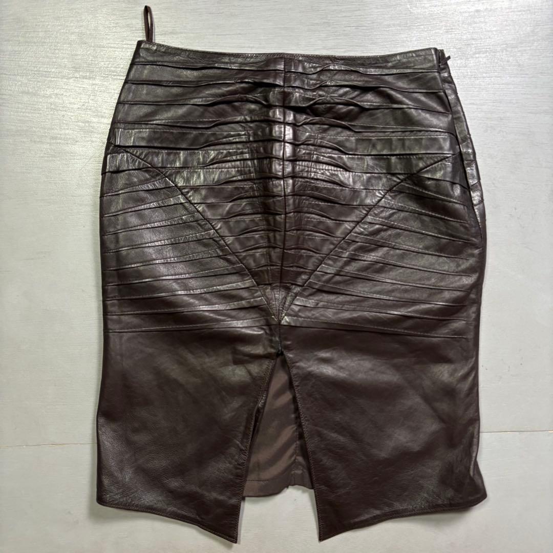 GUCCI レザースカート　羊革　ラムレザー　イタリア製　トムフォード期