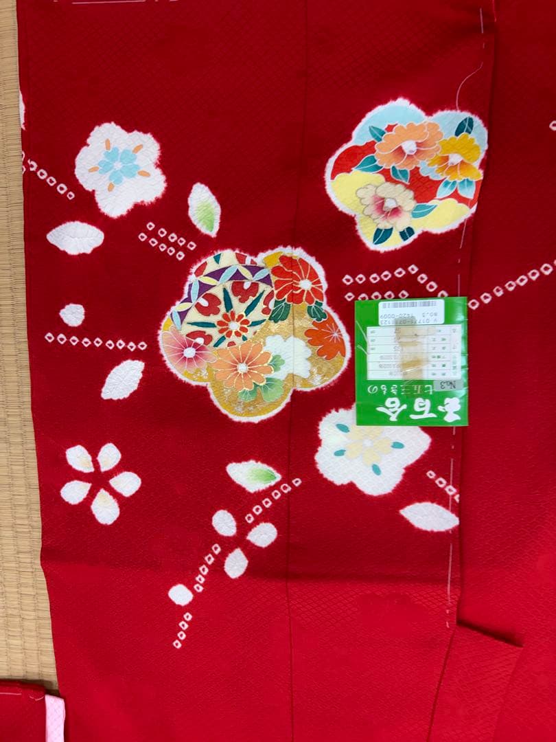 七五三　レディース　着物　赤　新品　未使用　長襦袢　7歳　女の子