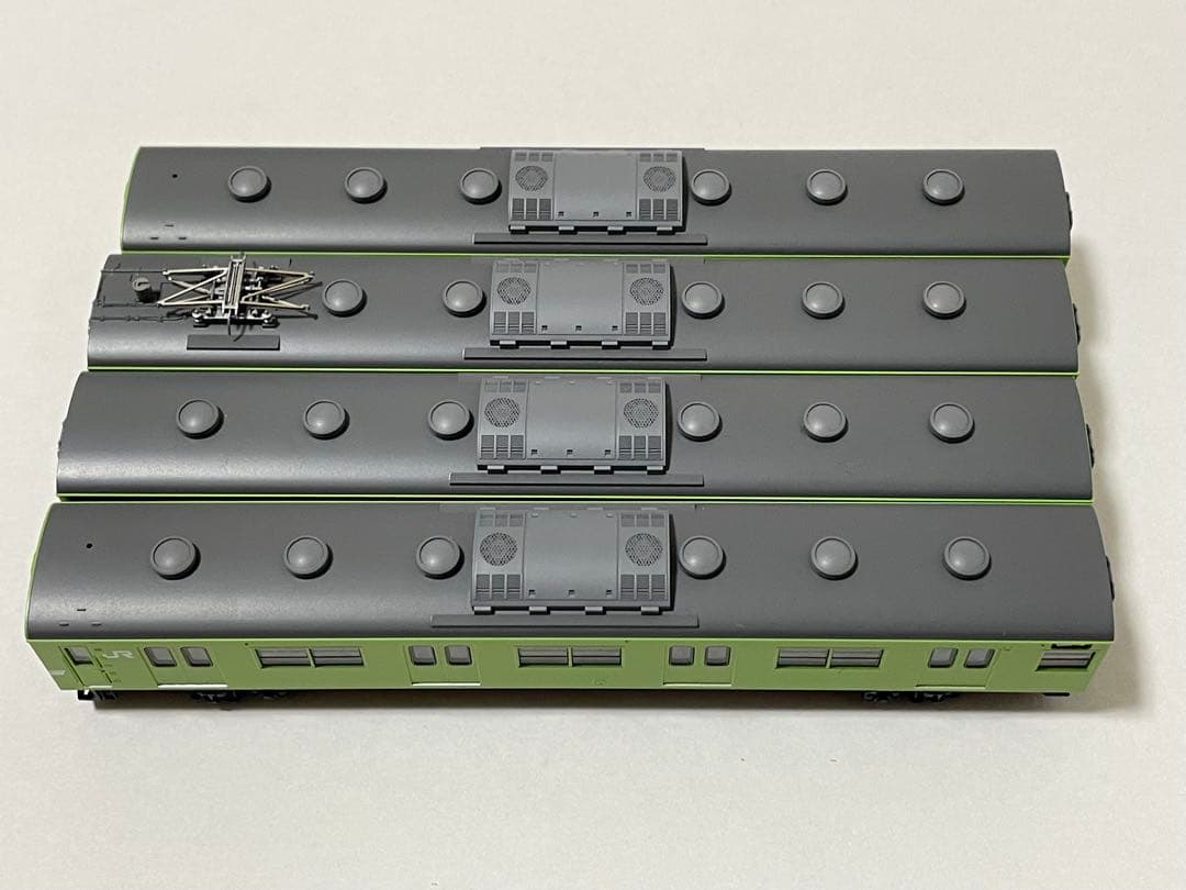 加工品 TOMIX 98422 103系 黒サッシ　ウグイス色　基本セット