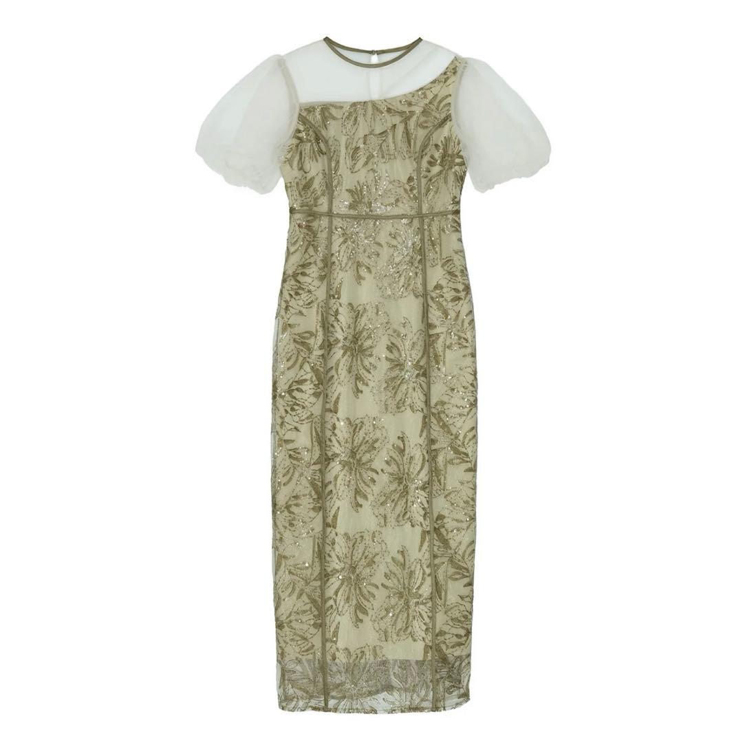 Leja オリーブグリーン パーティードレス