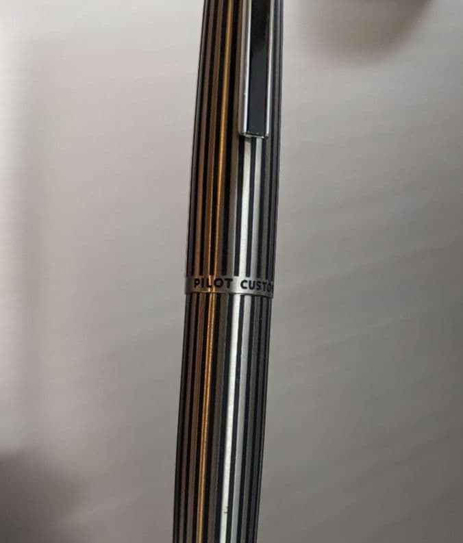PILOT CUSTOM 18KWG 蝕刻ストライプ 1977年製 ヴィンテージ
