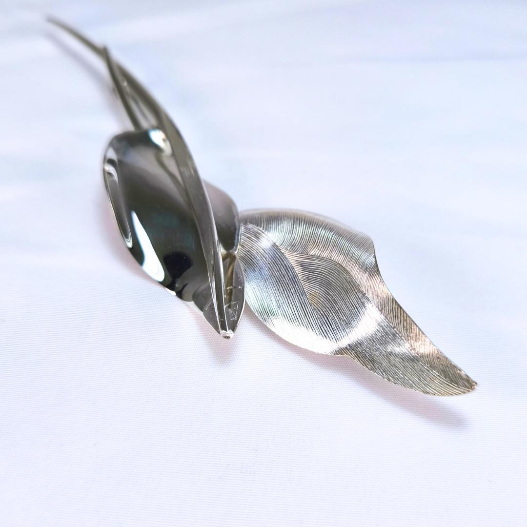 【美品】クリスチャンディオール　リーフモチーフブローチ SV925