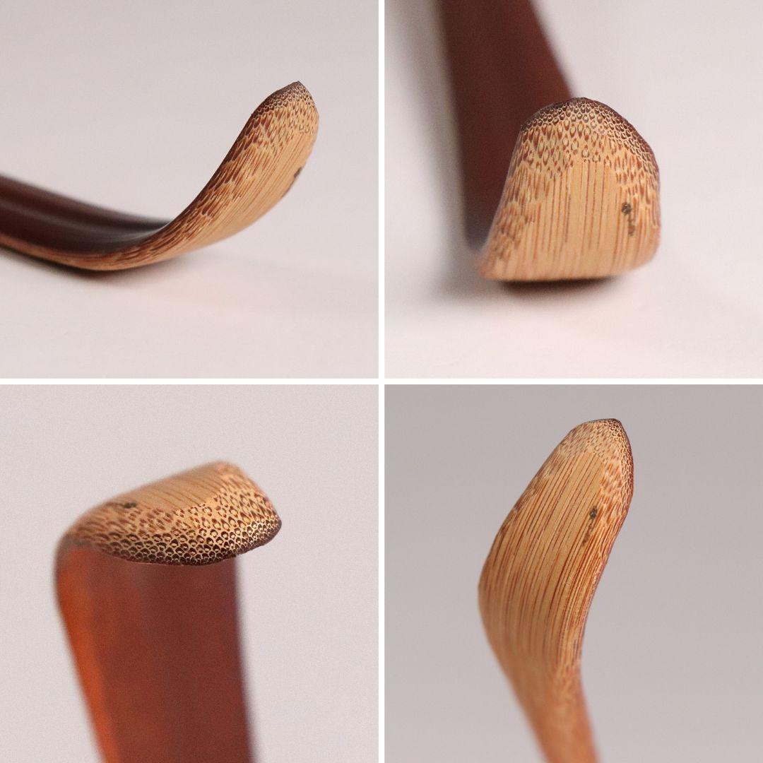 【CM85】茶道具 古賀健蔵(竹世) 源順 三十六歌仙「月浪」竹茶杓 和歌