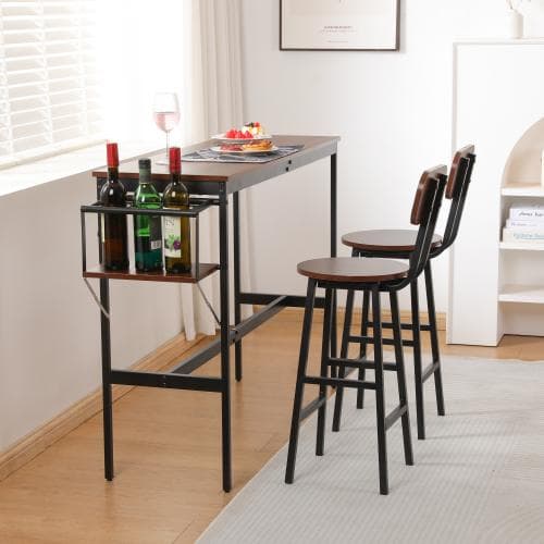 新発売 カウンターテーブル スツール 3点セット ハイテーブル 木製 カウンター
