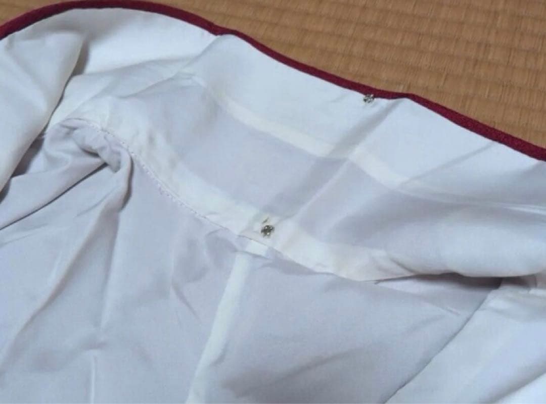 振袖フルセット　地紋　成人式　色無地振袖　赤　　黒　正絹　振袖6点セット