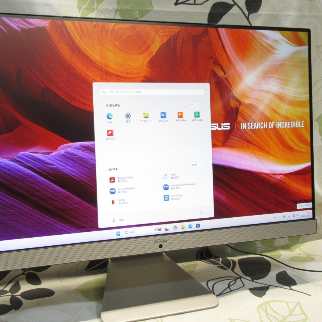 Win11公式対応Corei5/メ8/SSD+HDD/カメラ/フレームレス/無線