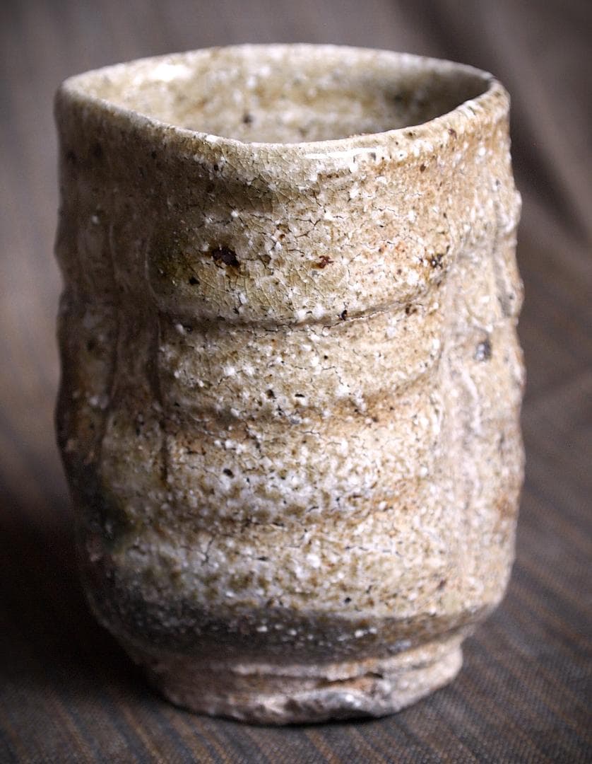 人気作家★谷本貴【師：師：森正・谷本景】伊賀(窯変）湯のみA★共箱 匿