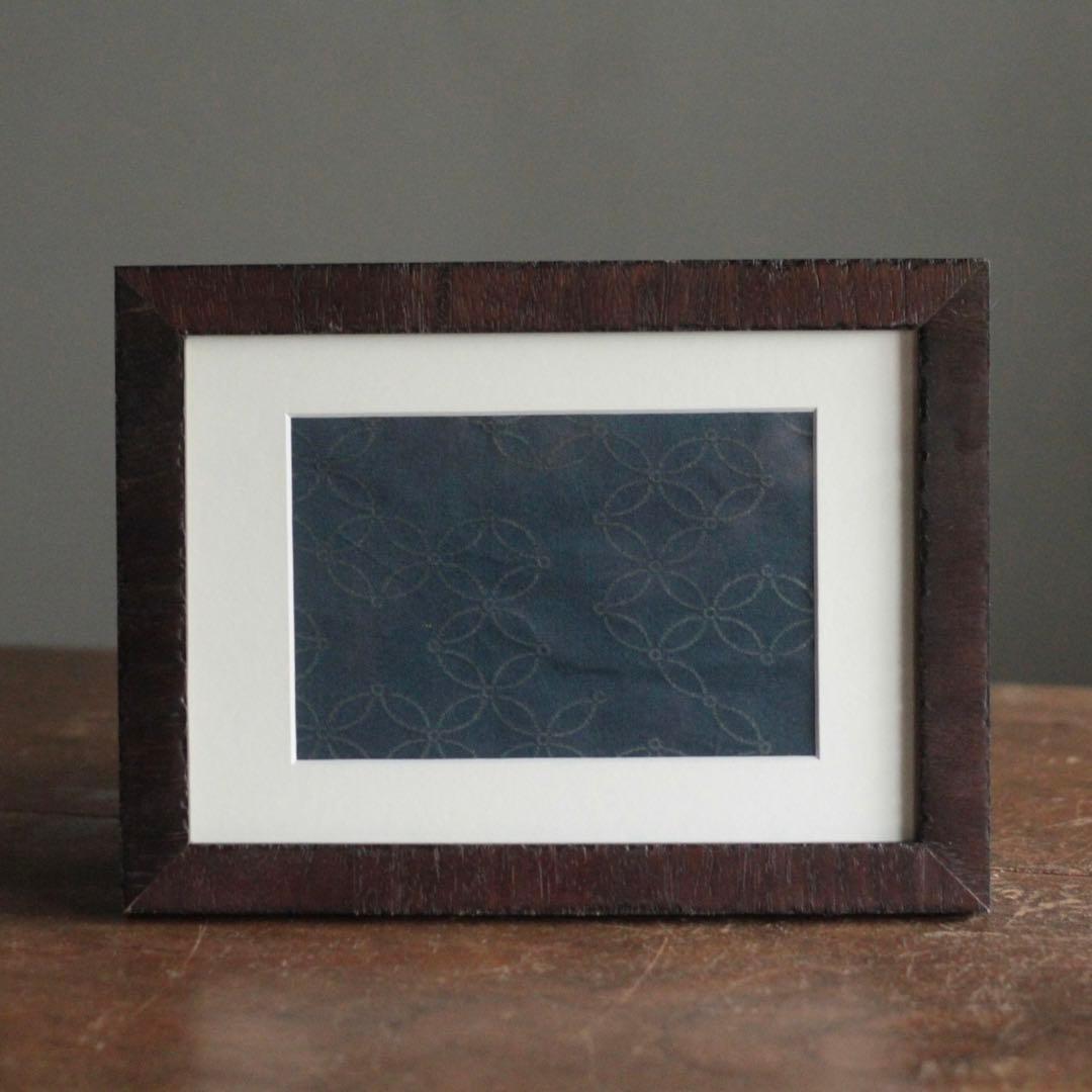 西陣織 七宝繋ぎ文 端切れ 額装 No.2