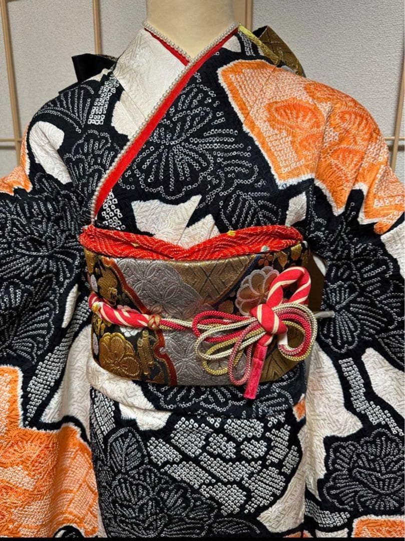 正絹振袖 高級絞り染め 振袖セット