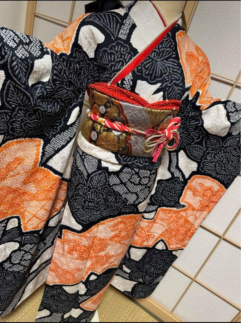 正絹振袖 高級絞り染め 振袖セット